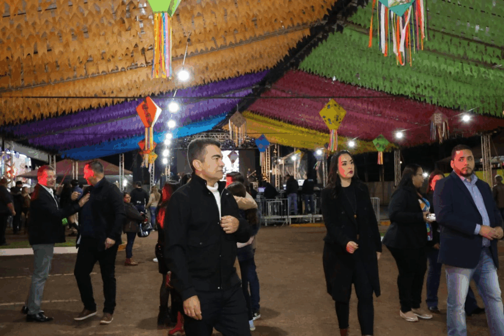 Na abertura da Festa Junina, Marçal destaca os esforços para levar lazer à população Na abertura da Festa Junina, Marçal destaca os esforços para levar lazer à população