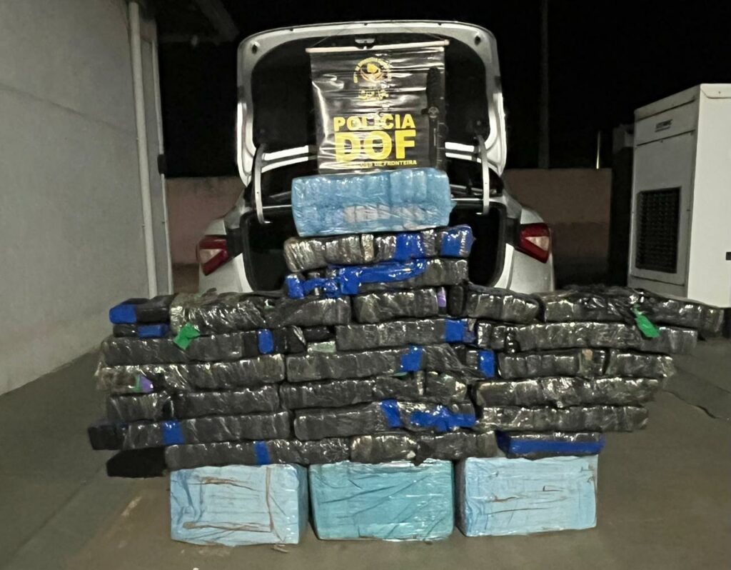 DOF apreende mais de 200 quilos de droga que seguiam para o Paraná DOF apreende mais de 200 quilos de droga que seguiam para o Paraná