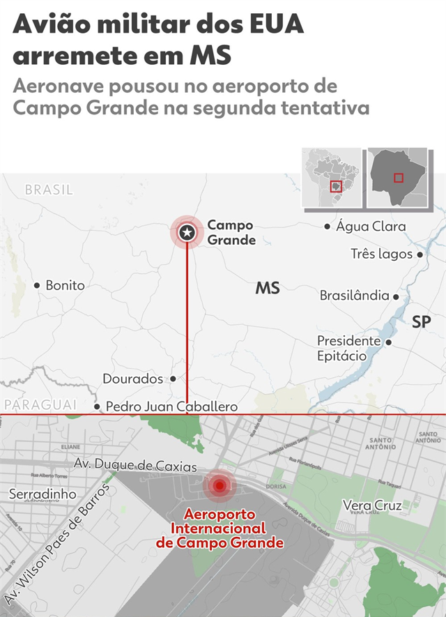 C-17 Globemaster III, avião de guerra americano arremete ao tentar pousar na Capital C-17 Globemaster III, avião de guerra americano arremete ao tentar pousar na Capital