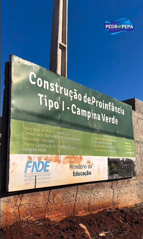 Pepa quer retomada das obras no Ceim do Bairro Campina Verde Pepa quer retomada das obras no Ceim do Bairro Campina Verde