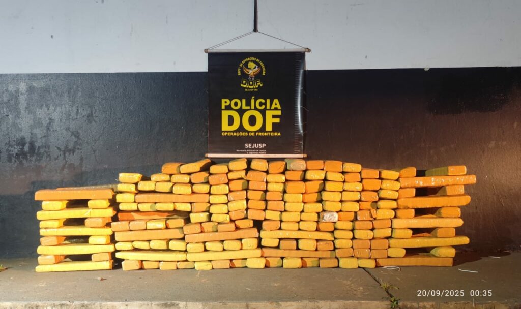 DOF apreende quase 200 quilos de maconha em Itaquiraí