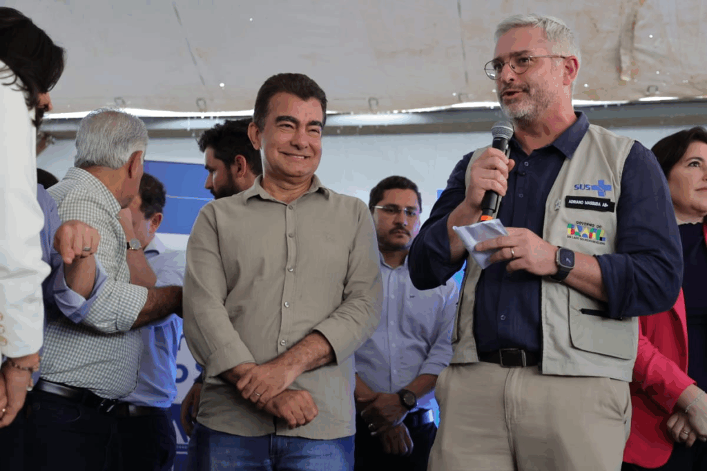 Em entrega de policlínica, Marçal cobra mais recursos para saúde de Dourados