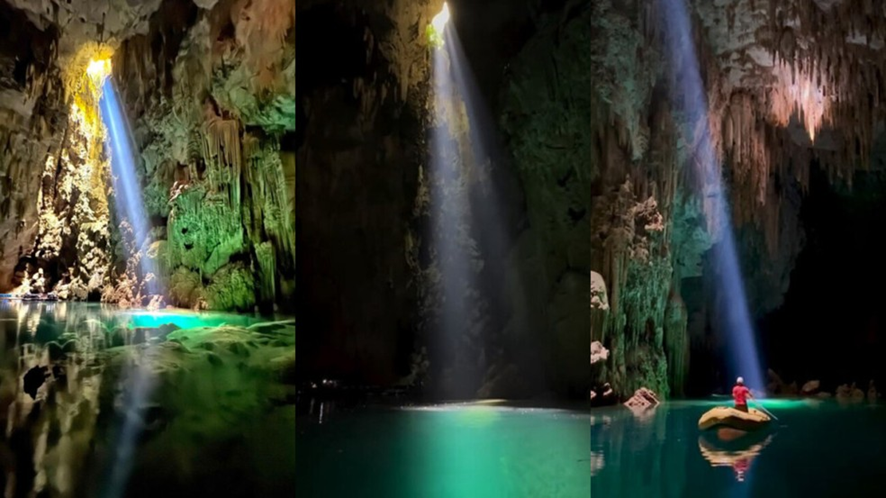 Abismo Anhumas - caverna só recebe luz por três meses e vira cenário de outro planeta