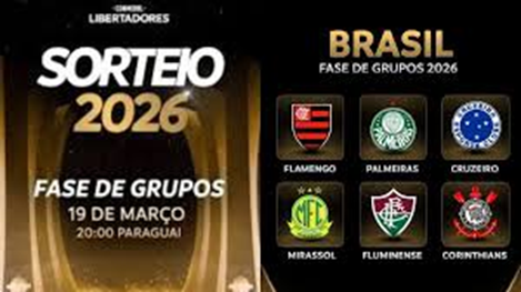 Conmebol define os grupos da Libertadores 2026 em sorteio Conmebol define os grupos da Libertadores 2026 em sorteio