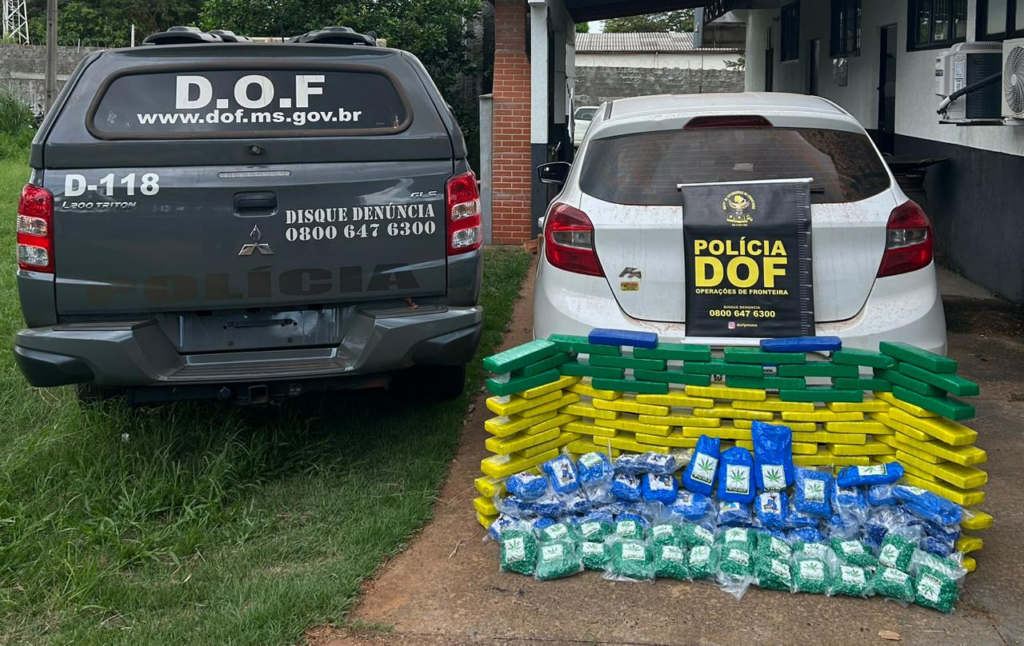 DOF apreende mais de 120 quilos de drogas que seriam levadas para Naviraí