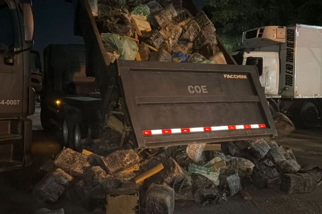 Cães identificam e PM/RJ apreende 48 toneladas de maconha Cães identificam e PM/RJ apreende 48 toneladas de maconha