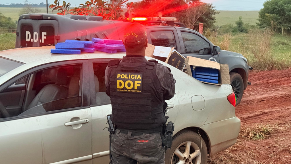 DOF prende dupla com maconha e skunk após perseguição em Tacuru