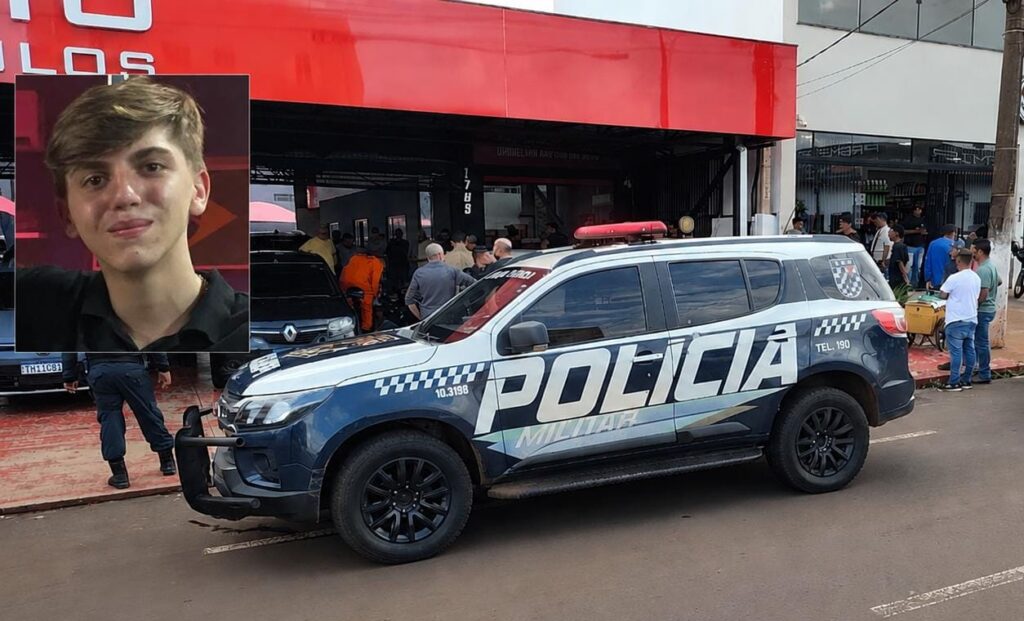 Jovem é assassinado por pistoleiro na garagem de veículos de seu pai Jovem é assassinado por pistoleiro na garagem de veículos de seu pai